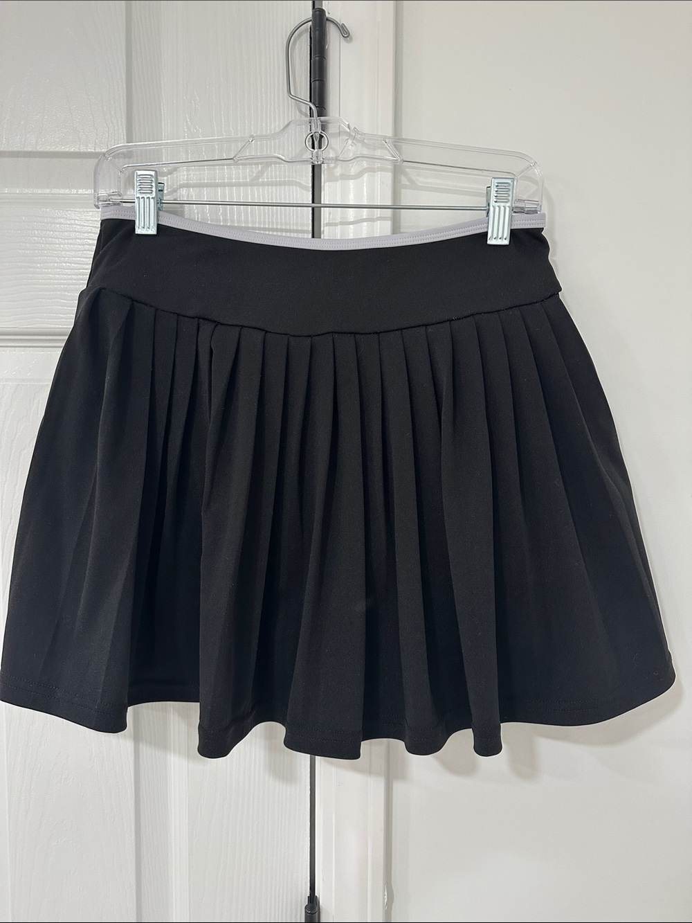Women's Black Pleated Skater Skirt